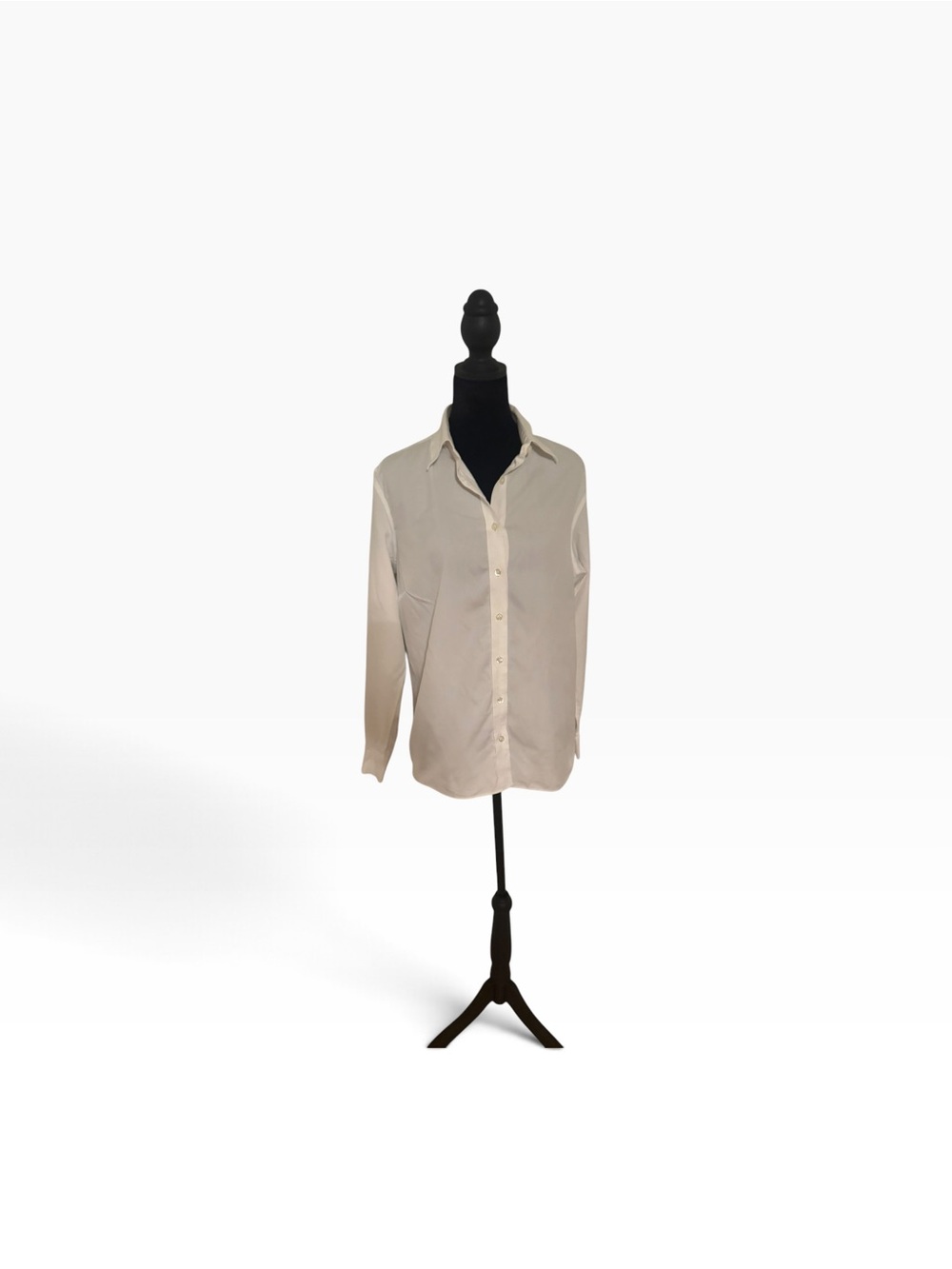 Lands' End Women's Button-Down Shirt - Cream